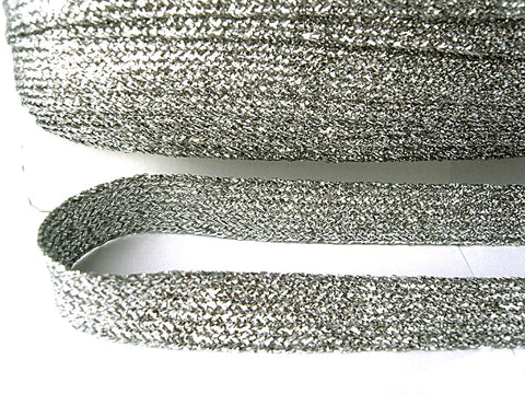 FT3106 18mm Silver Metallic Lurex Flat Braid Trimming