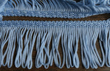 FT3202 5cm Pale Blue Looped Fringe Trimming- Silky Sheen Braid