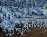 FT3202 5cm Pale Blue Looped Fringe Trimming- Silky Sheen Braid