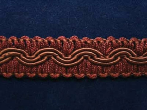 FT334 16mm Redwood-Brown Cord Decorated Braid Trim