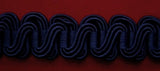 FT824 15mm Deep Rich Navy Scroll Gimp Braid