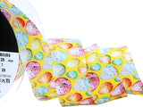 R0201 26mm Yellow-Multi Colour Easter Egg Soft Touch Taffeta Ribbon