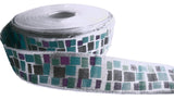 R1349 27mm Silver-Blues-Purple Single Face Print Thin Metallic Ribbon