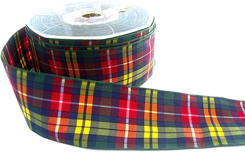 R1364 39mm Buchanan Polyester Tartan Ribbon, Wire Edged