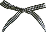 R1751 5mm Black-White Polyester Gingham Ribbon