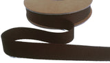 R2000 15mm Choc Brown Rustic Taffeta Seam Binding Ribbon, Berisfords