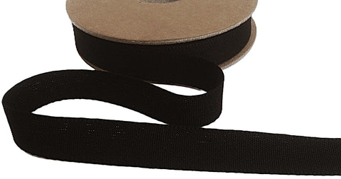 R2001 15mm Black Rustic Taffeta Seam Binding Ribbon by Berisfords