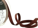 R6921 10mm Hot Chocolate Brown Double Faced Satin Ribbon by Berisfords