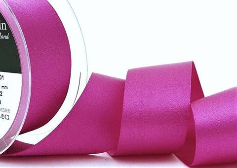 R2885 50mm Fuchsia Pink Double Face Satin Ribbon by Berisfords