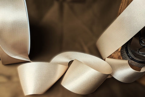 R3089 7mm Cream Double Face Satin Ribbon by Berisfords