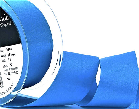 R3633 35mm Royal Blue Double Face Satin Ribbon by Berisfords