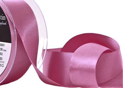 R3638 35mm Hot Pink Double Face Satin Ribbon by Berisfords