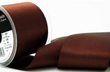 R3719 70mm Hot Chocolate Brown Double Face Satin Ribbon by Berisfords