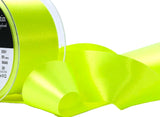 R3754 50mm Fluorescent Yellow Double Face Satin Ribbon, Berisfords