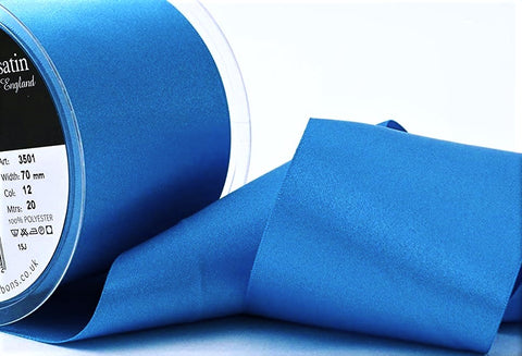 R3755 70mm Royal Blue Double Face Satin Ribbon by Berisfords