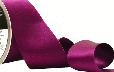 R3767 70mm Plum Double Face Satin Ribbon by Berisfords