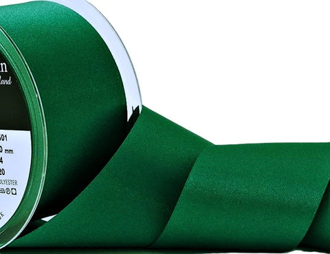 R3775 70mm Bottle Green Double Face Satin Ribbon by Berisfords