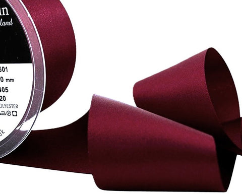 R3779 70mm Burgundy Double Face Satin Ribbon by Berisfords