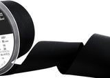 R3824 50mm Black Double Face Satin Ribbon by Berisfords