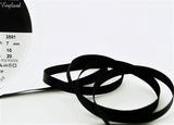 R3997 7mm Black Double Faced Satin Ribbon by Berisfords