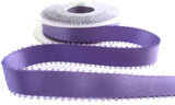 R4240 15mm Lupin Double Face Satin Ribbon with Picot Feather Edges