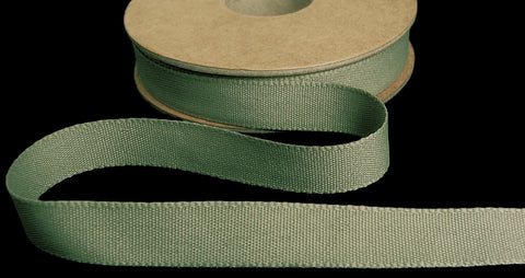 R4312 15mm Cloud Green Rustic Taffeta Seam Binding Ribbon, Berisfords