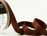 R4536 15mm Hot Chocolate Brown Double Face Satin Ribbon by Berisfords