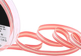 R5303 10mm Cream-Flo Pink Neon Stripe Grosgrain Ribbon by Berisfords