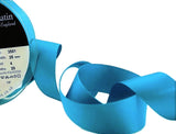 R5765 25mm Peacock Blue Double Face Satin Ribbon by Berisfords