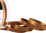 R5806 7mm Old Gold Double Face Satin Ribbon by Berisfords