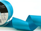 R5800 50mm Peacock Blue Double Face Satin Ribbon by Berisfords