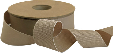 R6334 25mm Oatmeal Rustic Taffeta Seam Binding Ribbon by Berisfords