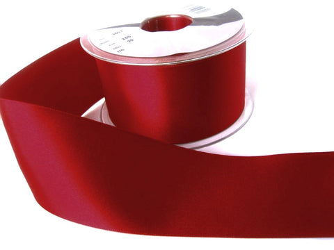 R6343 7mm Deep Red Double Face Satin Ribbon by Berisfords