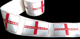 R6363C 53mm Satin England Flag Ribbon. 10 metres.