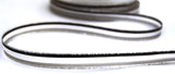 R7091 8mm Silver,Black,White-Grey Solid-Sheer-Metallic Stripe Ribbon