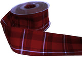 R7373 50mm Red Tartan Ribbon by Berisfords