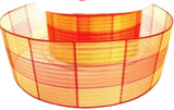 R7388L 41mm Orange and Yellow Silk and Sheer Check Ribbon