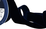 R8467 22mm Navy Nylon Velvet Ribbon by Berisfords