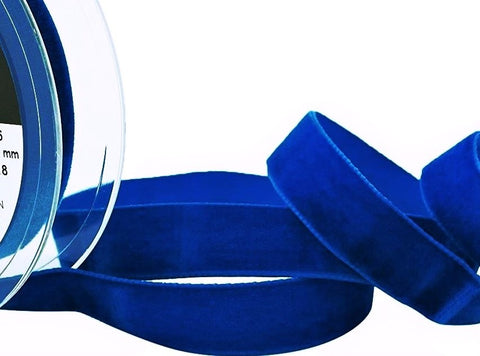 R8588 9mm Royal Blue Nylon Velvet Ribbon by Berisfords