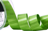 R8618 25mm Meadow Green Satin Tiger Striped Ribbon by Berisfords