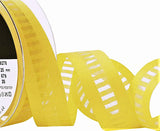 R8634C 25mm Yellow Grosgrain-Sheer Ladder Ribbon by Berisfords