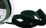 R8812 16mm Bottle Green Nylon Velvet Ribbon by Berisfords