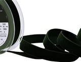 R8825 16mm Olive (Deepest Green) Nylon Velvet Ribbon by Berisfords