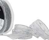 R8856 15mm Silver Metallic Mesh Empire Ribbon by Berisfords