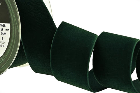 R8926 50mm Bottle Green Nylon Velvet Ribbon by Berisfords