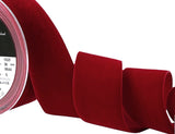 R8899 36mm Scarlet Nylon Velvet Ribbon by Berisfords