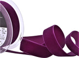 R8947 22mm Fuchsia (Purple) Nylon Velvet Ribbon by Berisfords