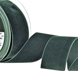 R8955 36mm Gris-Fonce (Blue Grey) Nylon Velvet Ribbon by Berisfords