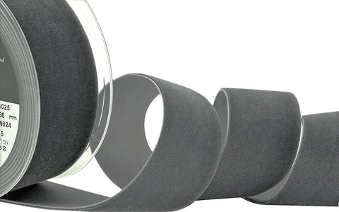 R8961 36mm Dolphin Grey Nylon Velvet Ribbon by Berisfords