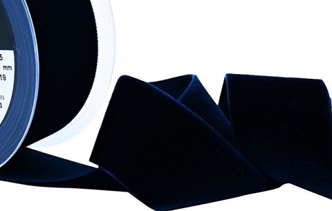 R9013 50mm Navy Nylon Velvet Ribbon by Berisfords